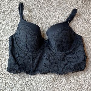 Victoria’s Secret black, half corset. 34-D.